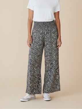 Sienna Sky Black & White Wide Leg Floral Pants